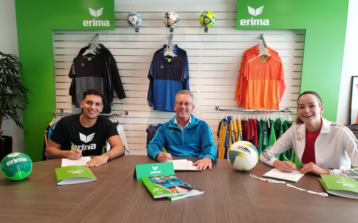 VOLLEYBAL en HANDBAL: nieuwe contracten voor ERIMA-ambassadeurs.
